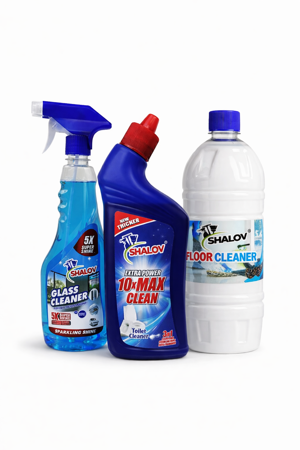 SHALOV Multi-Surface Cleaning Kit (Glass, Toilet, Floor)